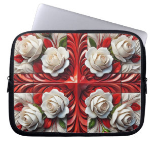 Notebook-Sieb mit englischer Rose Design Laptopschutzhülle