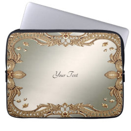 Notebook-Sleeve aus Verziertem Gold Laptopschutzhülle