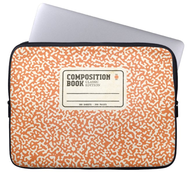 Notebook-Sleeve in Orange-Zusammensetzung Laptopschutzhülle (Vorderseite)