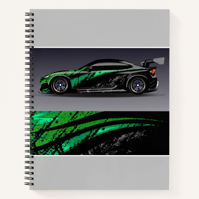 Notebook-Sportwagen Notizbuch (Vorderseite)