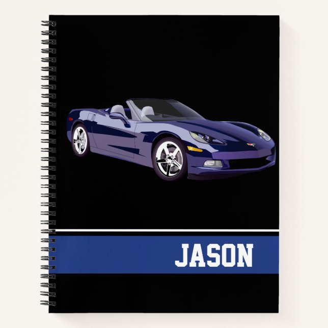 Notebook-Sportwagen Notizbuch (Vorderseite)