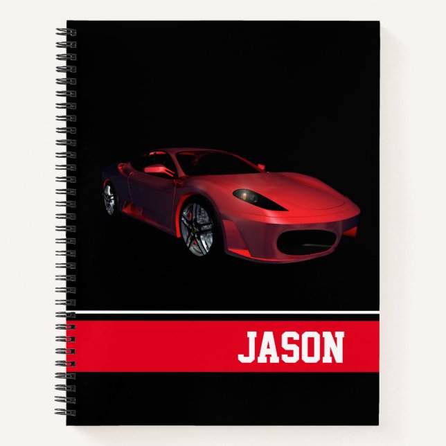 Notebook-Sportwagen Notizbuch (Vorderseite)