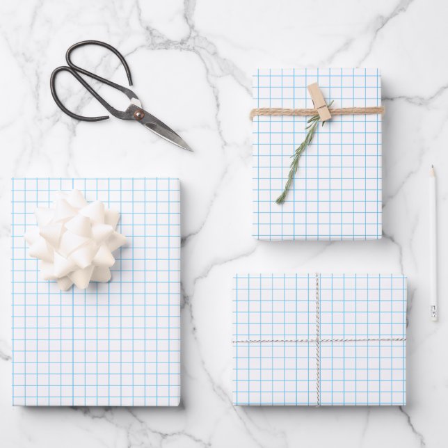 Notebook-Stil Geschenkpapier Set (Vorderseite)