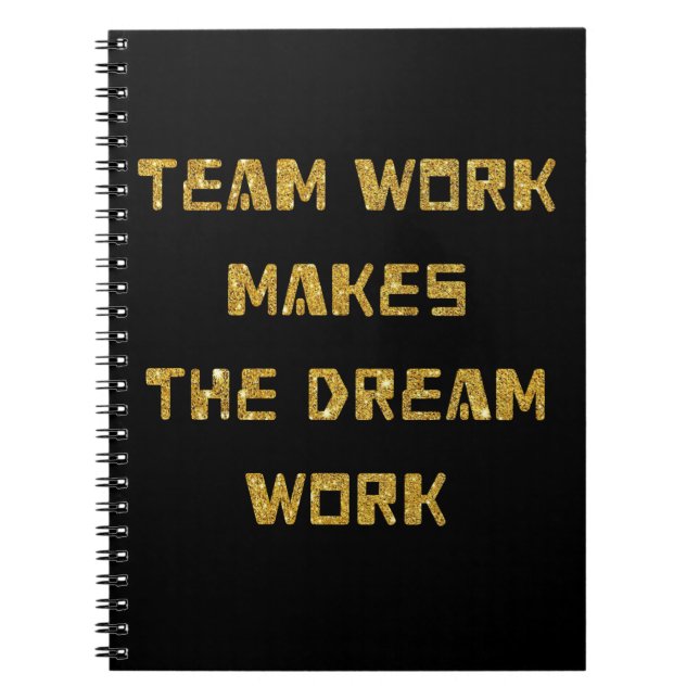 Notebook - Teamarbeit macht den Traum Notizblock (Vorderseite)