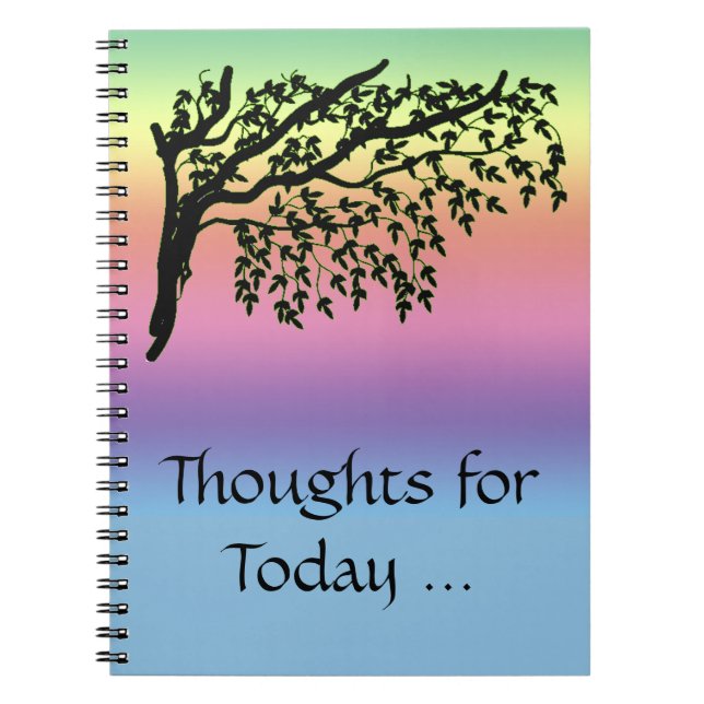 Notebook - Tree und Regenbogen Notizblock (Vorderseite)