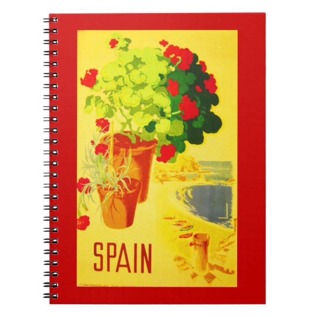 Notebook Vintage Travel-Spanien Notizblock (Vorderseite)