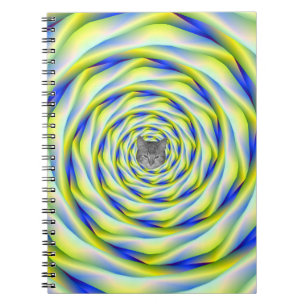 Notebook Vortex in Blau und Gelb Notizblock