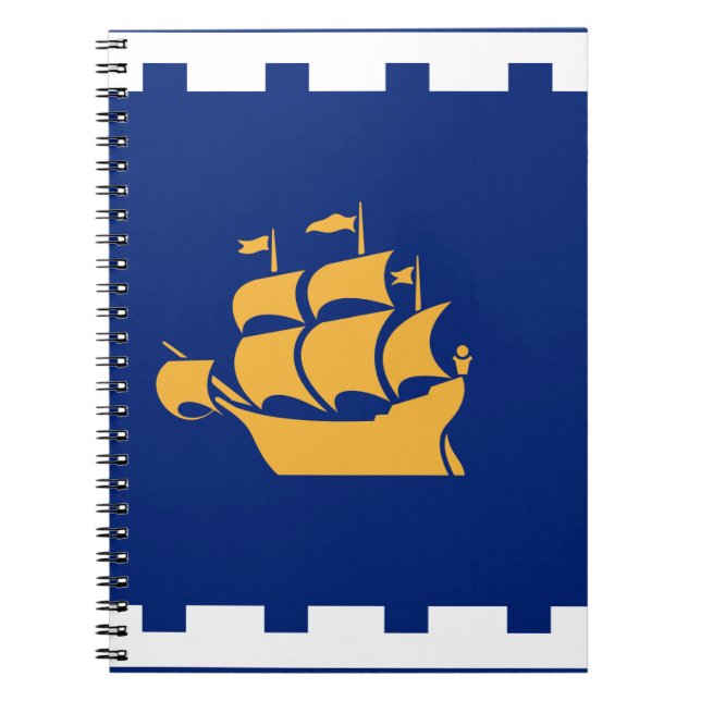 Notebook with flag of Quebec City Notizblock (Vorderseite)