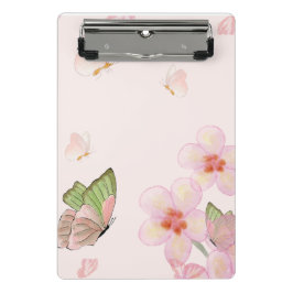 Notebook with Whimsical Butterfly Design Mini Klemmbrett