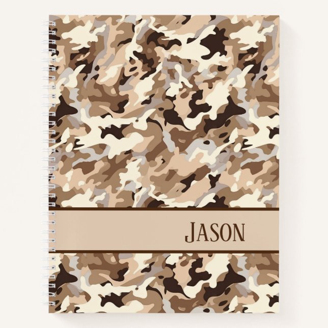 Notebook-Wüste-Camouflage Notizbuch (Vorderseite)