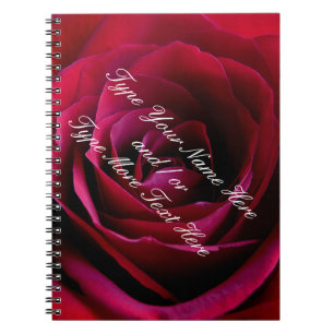Notebooks mit benutzerdefinierter Rote Rose für No Notizblock