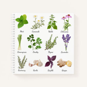 Notebooks mit Herbs Recipe Notizbuch