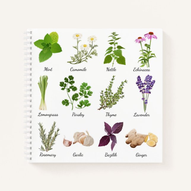 Notebooks mit Herbs Recipe Notizbuch (Vorderseite)