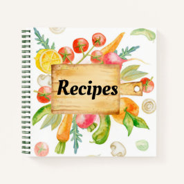 Notebooks mit Obst und Gemüse Notizbuch