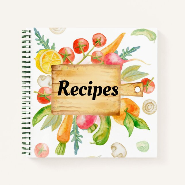 Notebooks mit Obst und Gemüse Notizbuch (Vorderseite)
