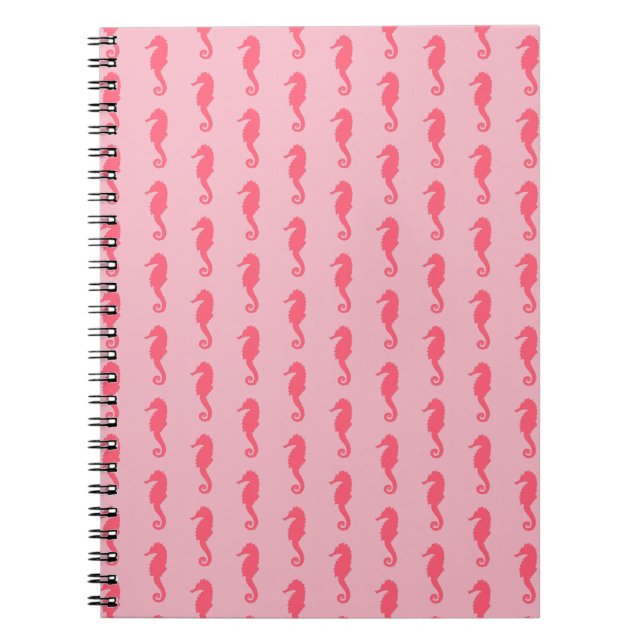 Notebooks mit rosa Seepferd Notizblock (Vorderseite)
