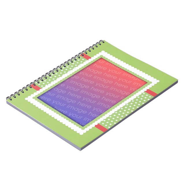 Notebooks mit weißem Polka-Dot Notizblock (Linke Seite)
