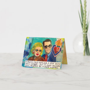 NOTECARD-A HÜBSCHES GESICHT WIRD, EIN NETTER KARTE