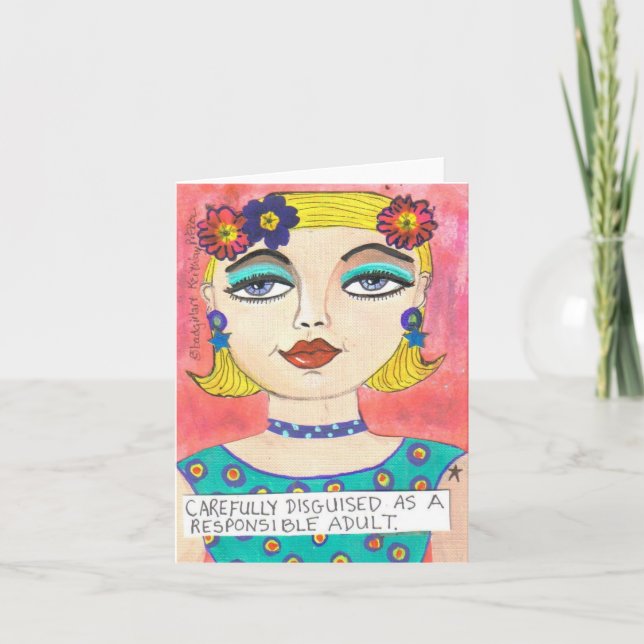 NOTECARD ALS VERANTWORTLICHER ERWACHSENER KARTE (Vorderseite)