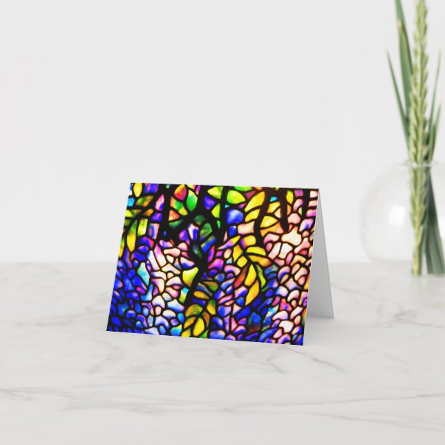Notecard-Beflecktes Glas-Tiffany 4 Karte (Vorderseite)