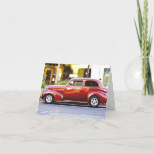 Notecard Classic Red Car Karte