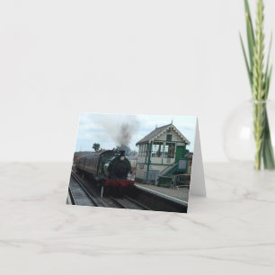 Notecard: Dampf-Zug und Signal-Kasten Karte