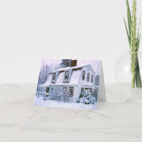 Notecard der schneebedeckten Hütte