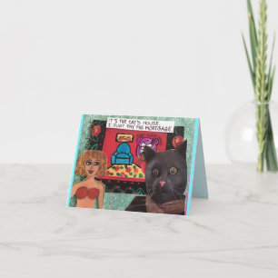 Notecard-Es ist das Katzenhaus, das ich gerade das Karte