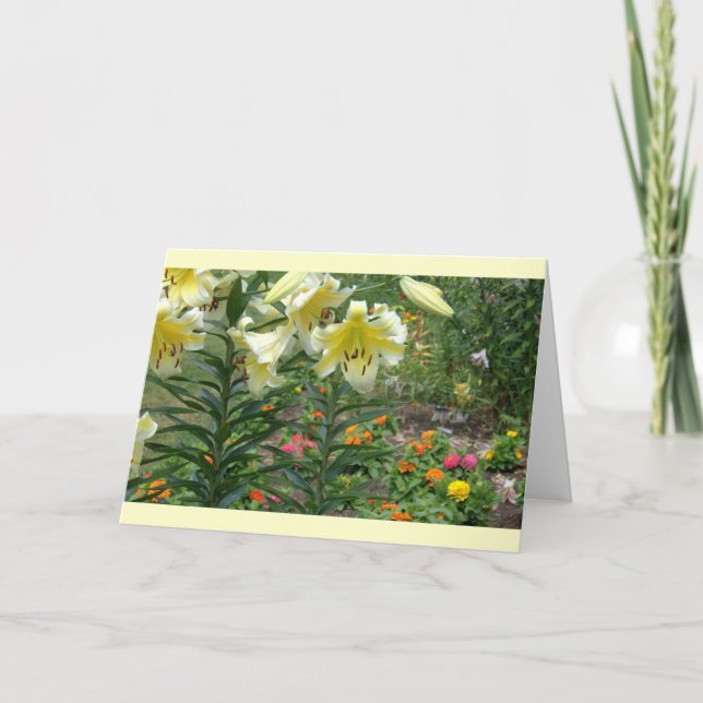 notecard, farbenfrohe gemischte Blüte Karte (Vorderseite)