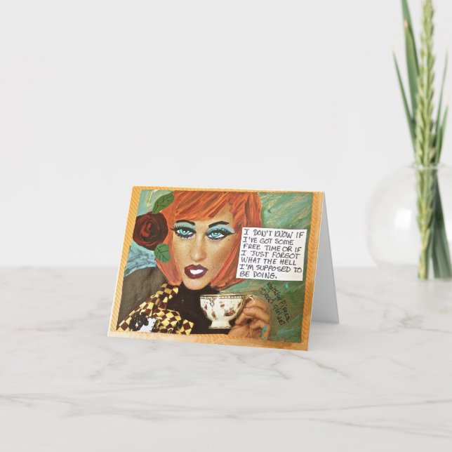 NOTECARD-FREE ZEIT ODER, WAS ICH TUEND SIND KARTE (Vorderseite)