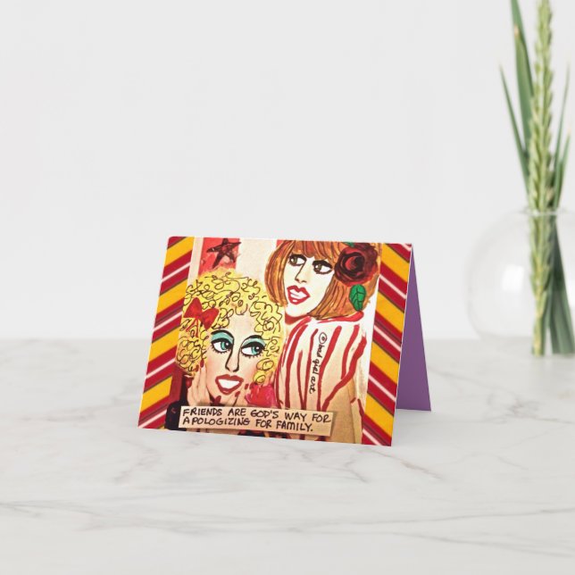 NOTECARD-FREUNDE SIND GOTTES MÖGLICHKEIT, SICH ZU  KARTE (Vorderseite)