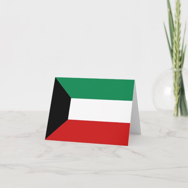 Notecard für Kuwait-Flagge Karte (Vorderseite)