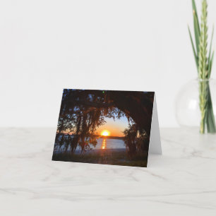 Notecard für Sonnenuntergang in einem Land Karte
