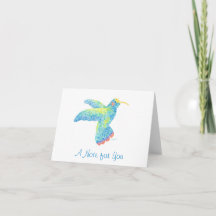 Notecard Hummingbird