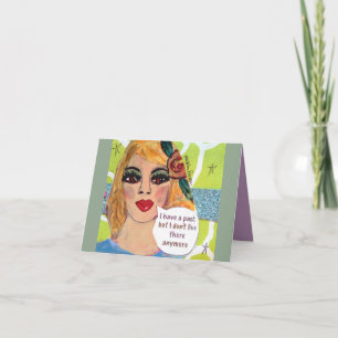 NOTECARD-I HABEN A VORÜBER KARTE