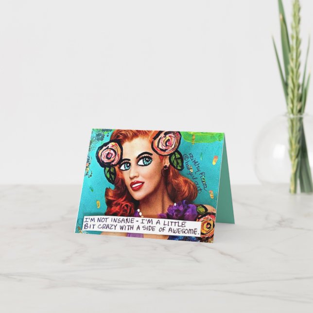 NOTECARD-I morgens NICHT GEISTESKRANK Karte (Vorderseite)