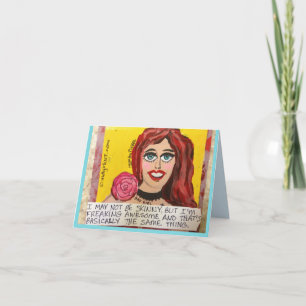 NOTECARD-I NICHT IST zwar DÜNN, ABER ich FLIPPE Karte