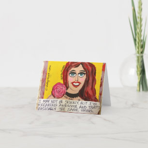 NOTECARD-I NICHT IST zwar DÜNN, ABER ich FLIPPE Karte