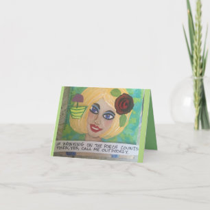 NOTECARD-IF-GETINKEN AUF DEM PORCH KARTE