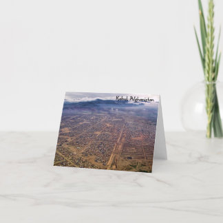 Notecard:  Kabul von oben Karte