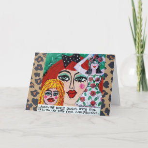 NOTECARD-LAUGH UND DIE WELT LACHT MIT IHNEN. KARTE