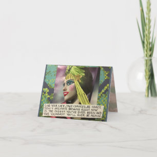 NOTECARD LEBEN SIE IHR LEBEN, NEHMEN SIE VERÄNDERU KARTE