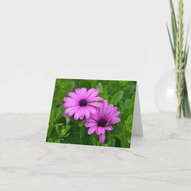 Notecard lila Blume Karte (Vorderseite)