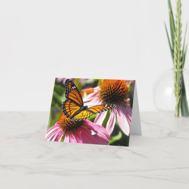 Notecard mit Monarch Butterfly Karte (Vorderseite)