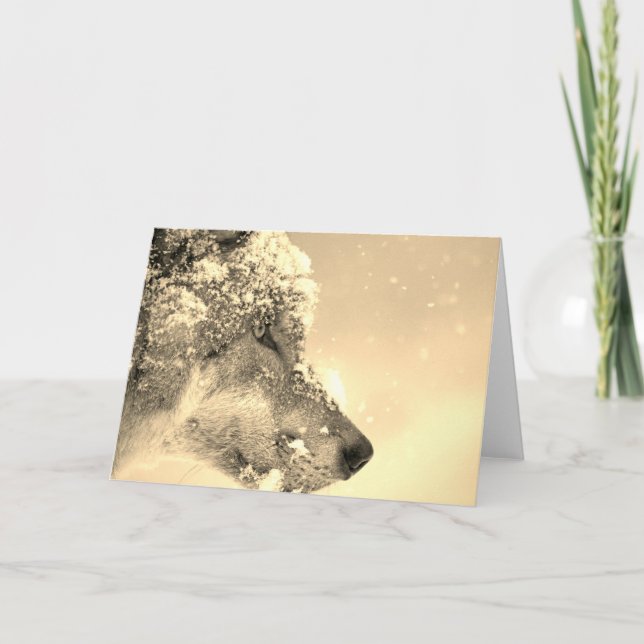 NOTECARD MIT SCHNEE FEIERTAGSKARTE (Vorderseite)