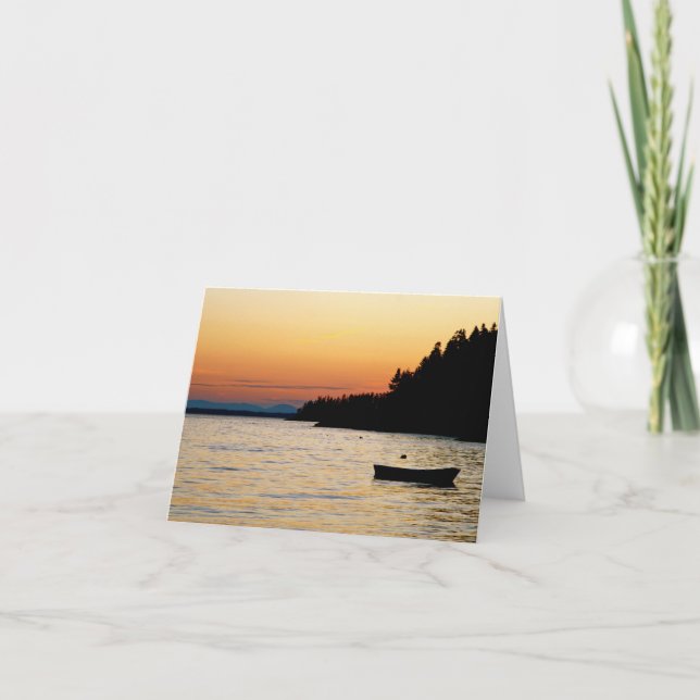 Notecard Stonington, Maine-Sonnenuntergang Karte (Vorderseite)