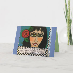 notecard-und Alkohol dumm, habe ich einige pr Karte