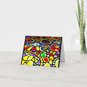 Notecard-verkettetes Glass-Louis Tiffany 14 Karte