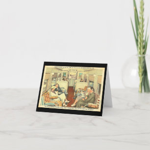 Notecard-Vintage Chicago-Reise Art-1 Karte