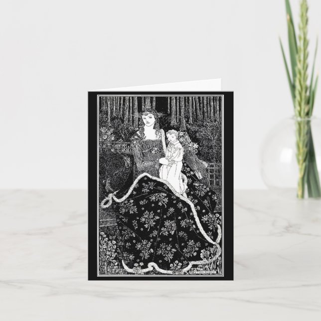 Notecard-Vintage Illustration-Aubrey Beardsley 13 Karte (Vorderseite)
